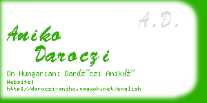 aniko daroczi business card